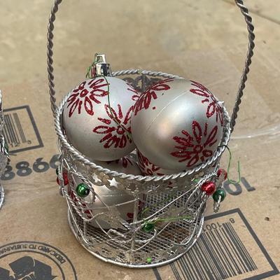 Two NEW Ornament Baskets