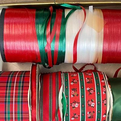 Misc. Christmas Lot - Cards - Ornaments - Ribbon - Hangers