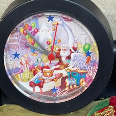 Misc. Christmas Lot - Clock - Ornaments - Brass Bell
