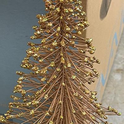 Vintage Gold Wire Christmas Tree