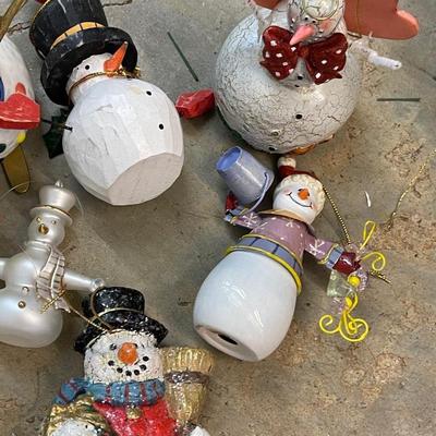 Adorable Snowman Ornament Lot