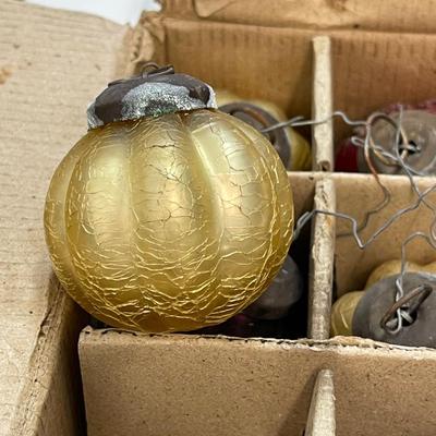 Set of 11 Small Hand Blown Christmas Ornaments