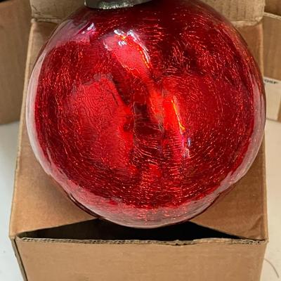 Large Hand Blown Christmas Ornament - Red