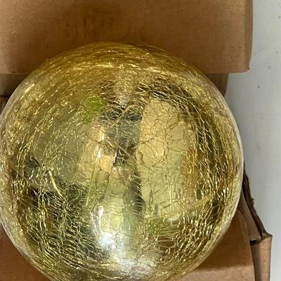 Large Hand Blown Christmas Ornament - Gold