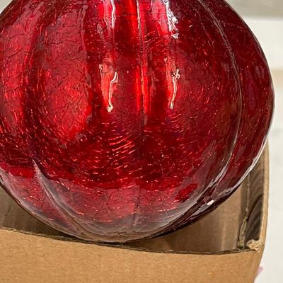 Medium Hand Blown Ornament - Red