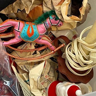 Large Tub of Vintage Ornaments and Decorations