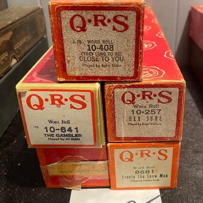 Vintage Player Piano Word Rolls