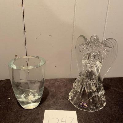 Crystal Angel and Vase
