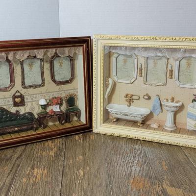 2 Victorian picture Showboxes