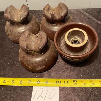 Vintage Brown Insulators