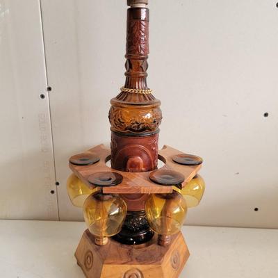 Vintage Quixote Wine Display Set Music Box Stand Plays Love Story