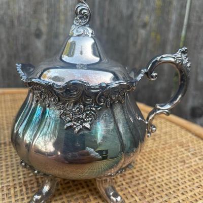 Wallace Silverplate BAROQUE #283 Sugar Bowl And Creamer Dispenser