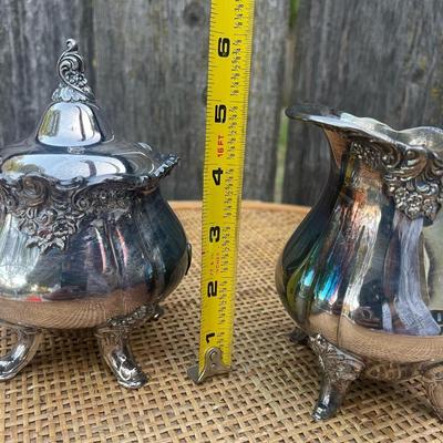 Wallace Silverplate BAROQUE #283 Sugar Bowl And Creamer Dispenser