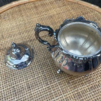 Wallace Silverplate BAROQUE #283 Sugar Bowl And Creamer Dispenser