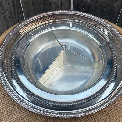 3 vintage Serving Dishes untested for sterling silver