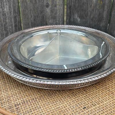 3 vintage Serving Dishes untested for sterling silver