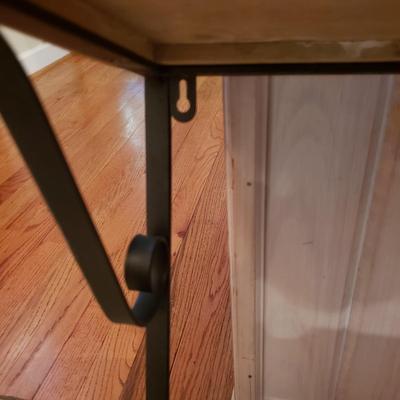 Wood and Metal Hanging Wine Rack (D-KD)