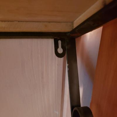 Wood and Metal Hanging Wine Rack (D-KD)