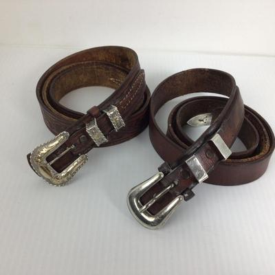 193 Vintage Leather & Sterling Silver Belts Fritch Brothers