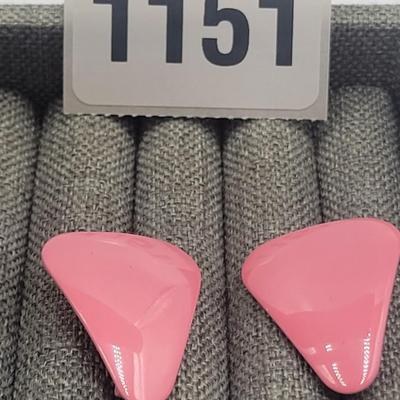Pink Clip on Earrings