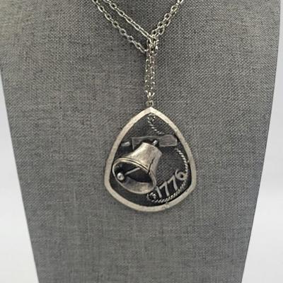 Pewter Liberty Bell Necklace