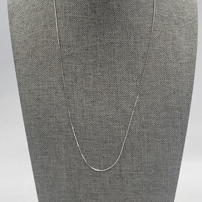 Thin 18" Silver Toned Necklace