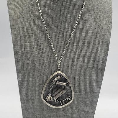 Pewter Liberty 1776 Necklace