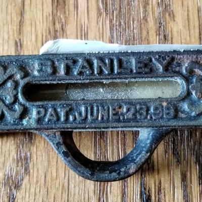 Vintage Stanley No. 40-1/2 Clamp On Cast Iron Framing Square Level