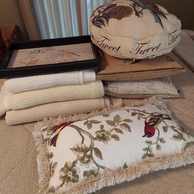 Bird Throw Pillows, Serving Tray and more (BR1-BBL)