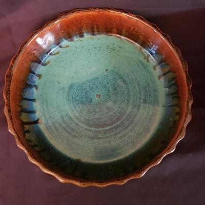 Brown's Pottery: Glazed Bowl and Pie Pan (D-KD)