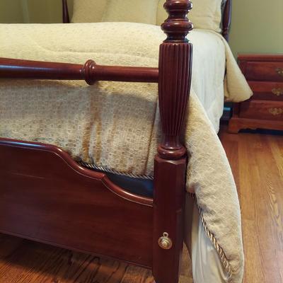 Knob Creek Queen Bed Frame with Nightstand (BR1-BBL)