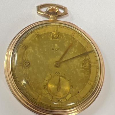 Gruen 17 Jewel 10k Gold Filled Pocket Watch (B1-MG)