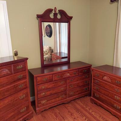 Three Queen Anne Style Dressers by Lea (BR1-BBL)