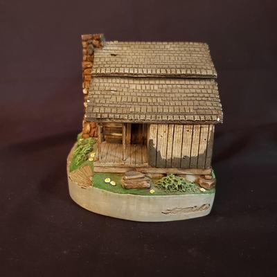 Cades Cove Series Sculptures: Elijah Oliver Cabin & Corncrib by Leo Preisler (D-KD)