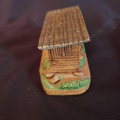 Cades Cove Series Sculptures: Elijah Oliver Cabin & Corncrib by Leo Preisler (D-KD)