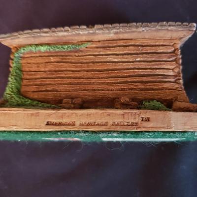 Cades Cove Series Sculptures: Elijah Oliver Cabin & Corncrib by Leo Preisler (D-KD)