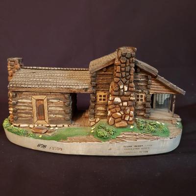 Cades Cove Series Sculptures: Elijah Oliver Cabin & Corncrib by Leo Preisler (D-KD)