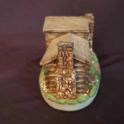 Cades Cove Series Sculptures: Elijah Oliver Cabin & Corncrib by Leo Preisler (D-KD)