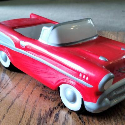 Red 1957 Chevy Bel Air Ceramic Planter Teleflora Chevrolet 10"
