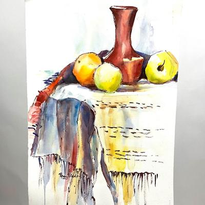 501 Original Still Life Watercolor by Peggy Blades