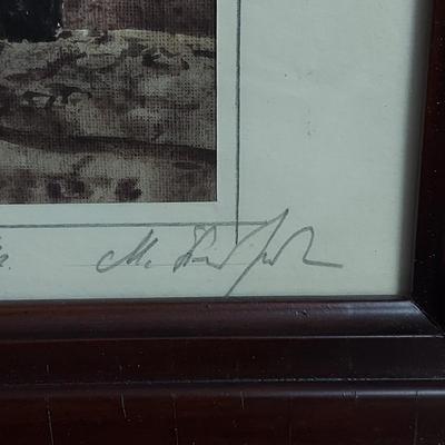 Framed Pencil Signed Watercolor (BR1-BBL)