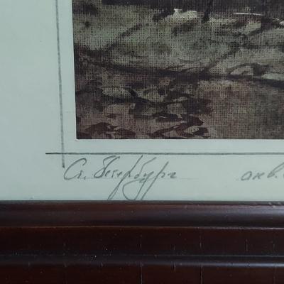 Framed Pencil Signed Watercolor (BR1-BBL)