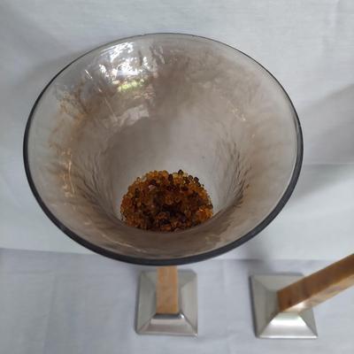 Murano Glass Dish and Candle Holders (BR1-BBL)