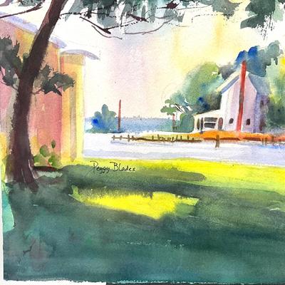 510 Original Watercolor of Water scene by Peggy Blades