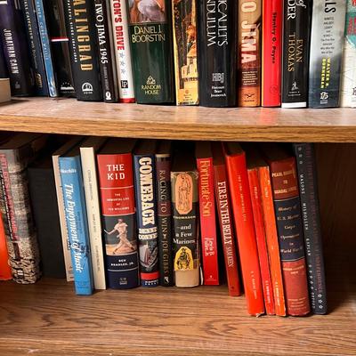 6 Shelves of Books - Military, War, Sports, Presidential