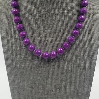 Purple Beaded Necklace