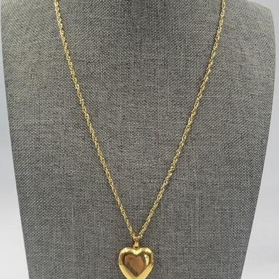 925 Gold Plated Heart Locket Necklace