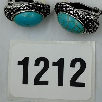 Turquoise clip on earrings