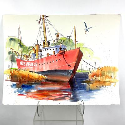580 Original Watercolor "Overfalls" by Peggy Blades