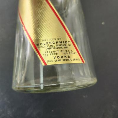 lot of 7 Mid Century Whiskey Bottle Glass Decanters Barware